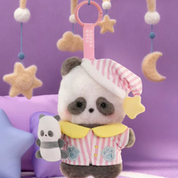 En stock 100% authentique 6 pièces/boîte Panda Roll Happy Weekend Series Blind Box Adorables peluches décoratives Porte-clés Breloques pour sacs Jouets