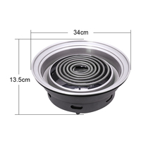Pinnovo Table Coréen Barbecue Électrique Grill En Acier Inoxydable Portable Barbecue Électrique Grill Rond Restaurant table top grill