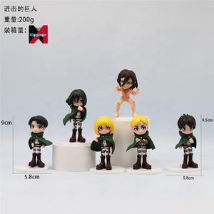Figurines d'<span class=keywords><strong>attaque</strong></span> sur Titan Chibi Corps d'exploration Eren Levi <span class=keywords><strong>Armin</strong></span>, modèle d'anime, décoration, collection, artisanat en plastique en gros - Product Image 2