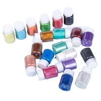 Poudre de mica métallique scintillante en gros, pigment, 24 couleurs, capacité de 120 ml, art des ongles coloré, cosmétiques, type chrome