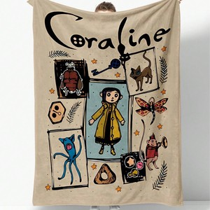 Cartoon <b>Animal</b> Patchwork Gift Flannel <b>Blanket</b> Throw <b>Blanket</b> Nap <b>Blanket</b> Fade Resistant Lightweight for Winter Warmth - Product Image 3