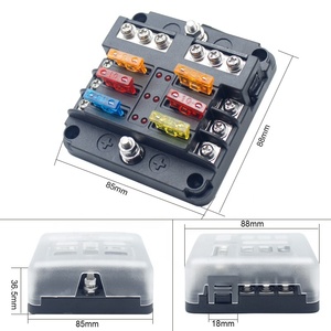Portafusibles Impermeable de 6 Vías CC 12V con Indicador LED de Advertencia, Caja de Fusibles de 6 Circuitos con Terminales Negativos - Product Image 2