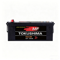 Batterie de voiture et bateau au plomb-acide scellée haute performance TOKUSHIMA NS120 115E41 SMF 120Ah 12V, démarrage puissant, certifiée CE/RoHS, garantie 2 ans