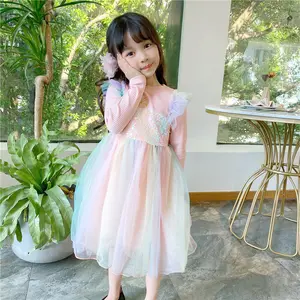 वसंत राजकुमारी ड्रेस बच्चे के जन्मदिन की tulle लड़कियों 7-8 साल के लिए