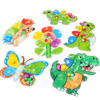 Jouet à presser en forme de dinosaure, hérisson, papillon, pour jeunes enfants, éducation précoce, soulagement du stress, interaction parent-enfant, couleurs