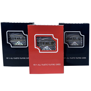 Cartes à jouer en plastique PVC bicolore à dos lisse imperméables et résistantes à l'usure 30 Silk Thick - Product Image 1