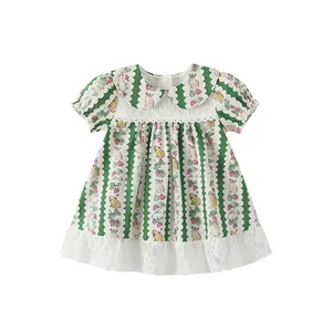 Vestido de bebê unissex com suspensório em tecido floral boho quente princesa 2023 1 ano vestidos extravagantes para meninas