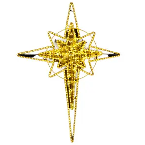 托普雷克斯装饰160厘米高发光二极管发光星星挂饰圣诞户外新金属和金属材料