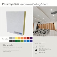 Matériaux de plafond acoustique en fibre de verre, revêtement en spray, NRC supérieur à 0,7, sans perte de fibres (3 couleurs disponibles), application par peinture