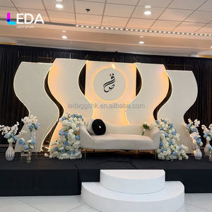 ฉากหลังงานแต่งงานอะคริลิค LEDA พร้อมไฟ LED ตกแต่งเวทีงานแต่งงาน ตกแต่งห้องจัดเลี้ยงสำหรับงานอีเว้นท์ - Product Image 1