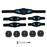 Ceinture de massage électrique intelligente pour le dos et les lombaires avec électrodes abdominales EMS, vibrations et chaleur, alimentée par batterie RS KC