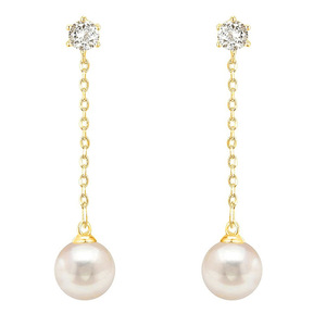 Orecchini Pendenti con Perle Simulate Geometriche per Donne, Eleganti Gioielli da Sera alla Moda - Product Image 1