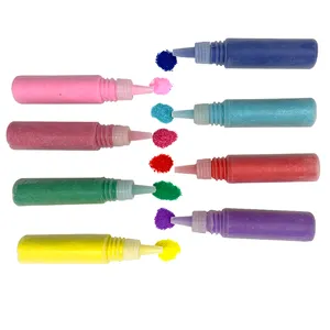 Small Tube Colored Quartz Sand for Kids Art Crafts Vial Color Sand in Plastic Bottle for Children DIY Colorful Drawing