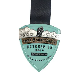 Medali kustom Logo logam olahraga lari maraton untuk suvenir 3D emas perak perunggu logam campuran seng medali kustom