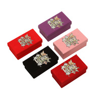 Evergreenwrap Ensemble de 3 boîtes cadeaux rectangulaires en flanelle avec nœud papillon sur le dessus et le dessous, boîte vide pour cadeaux d'anniversaire
