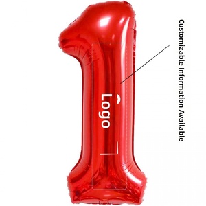 Ballon en feuille d'aluminium de 32 pouces, chiffres de 0 à 9, pour anniversaires, mariages, Saint-Valentin, fêtes - Décorations de fête durables - Product Image 3