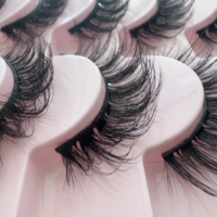 7 paires de faux cils effet naturel, cils vaporeux, aspect naturel, faux cils en vison synthétique, cils en bande complète volumineux