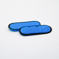 Patch logo personnalisé ovale brillant transparent en TPU thermocollant 3D en relief pour casquette de baseball et accessoires vestimentaires