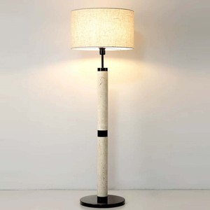 Lámpara de pie QIANXI de travertino, 220V, LED, E26, con interruptor, para sala de estar, dormitorio, estudio, iluminación ambiental - Product Image 1
