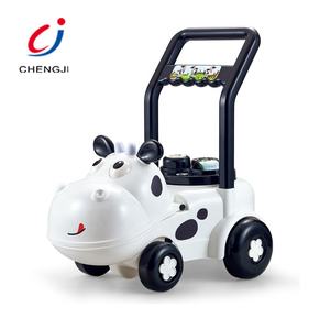 Andador de bebé Chengji Carro de juguete vaca caminando aprendizaje Andador de bebé con mango de empuje - Product Image 2