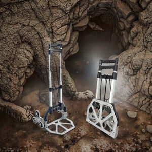 70 кг грузоподъемность складной вагон тележка прицеп алюминиевая деревянная складная ручная тележка для складов в супермаркетах подъем по лестнице - Product Image 3