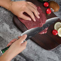 Ensemble de couteaux de cuisine à motif Laser damas, en acier inoxydable à haute teneur en carbone 7Cr17, ensemble de couteaux de Chef tranchants Santoku, meilleure vente, 10 pièces