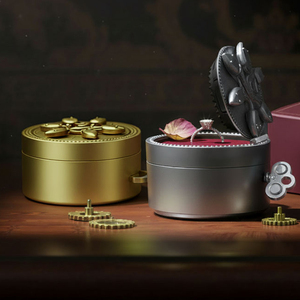 Boîte à bijoux magique à cinq serpents rotatifs, nouveauté tendance, couleurs or/argent, coffret cadeau pour mariage et Noël - Product Image 5