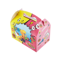 Conception personnalisée Pliable Mignon Emballage alimentaire en papier Jetable pour enfants Frit Happy Meal Poulet Qualité Boîte à emporter
