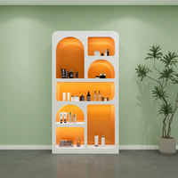 Vitrine de présentation cosmétique haut de gamme avec finition de qualité, armoire de laboratoire, vitrine commerciale personnalisée pour soins de la peau avec éclairage LED
