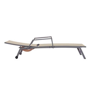 Tumbona KD para exteriores con reposabrazos y <span class=keywords><strong>ruedas</strong></span>, ajustable, reclinable, de cinco posiciones, completamente plana, para todo tipo de clima - Product Image 5