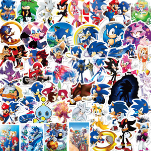 Autocollants de Graffiti sonique mignon dessin animé, 50 pièces, autocollants de papeterie imperméables avec Animal de dessin animé - Product Image 1