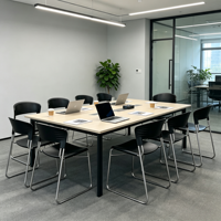 Chaise empilable moderne légère en acier et plastique pour bureau, école, hôpital, conférence, hôtel, salle à manger - Mobilier commercial