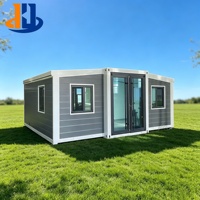 Maison modulaire extensible de 20 pieds à double ouverture, unité de logement préfabriquée