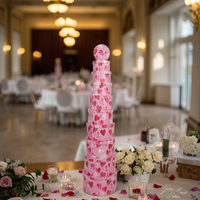 Ensemble de 10 coffrets cadeaux d'emballage pour bouquet de mariée de mariage moderne Design de fleur de rose personnalisé avec laminage mat de feuille d'or