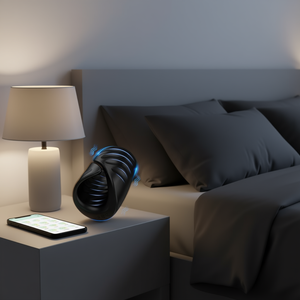 Entrenador de pene automático Edya, negro y azul, masturbador eléctrico para hombres adultos con vibración multifrecuencia. - Product Image 2