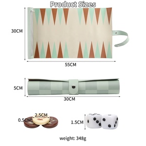 Scacchiera 2-in-1 per Adolescenti e Adulti, Sviluppo dell'Intelligenza Educativa, Ecologica, Pieghevole, Impermeabile, Fatta a Mano, Logo Personalizzato - Product Image 2