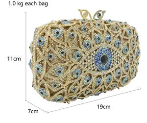Sac de soirée de luxe JIANUO Crystal Eyes orné de diamants, sac de soirée œil de diable en diamant - Product Image 6