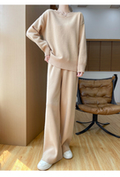 Pantalon en cachemire de luxe Double ensemble costume en cachemire costume décontracté pour femmes cachemire 2 pièces femmes