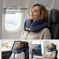 Oreiller de voyage en mousse à mémoire de forme personnalisable, lavable, avec fonction massage, pour camping et voyages, vente en gros OEM