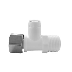 Conector en T para Purificador de Agua, 1 Entrada, Acero Inoxidable, Conexión Rápida, Adaptador de Rosca Interna para Plomería de Baño - Product Image 1