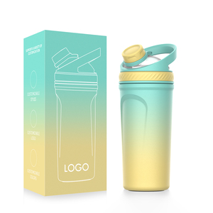 Ansheng bán buôn 24oz trường chai nước phòng tập thể dục thể thao Shaker cup nhãn hiệu riêng thép không gỉ cách điện Shaker cho xe đạp - Product Image 1