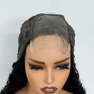 Perruques <span class=keywords><strong>de</strong></span> <span class=keywords><strong>cheveux</strong></span> humains <span class=keywords><strong>bouclés</strong></span> crépus 1B, perruques à fermeture en dentelle 4x4 pour femmes, pré-épilées avec <span class=keywords><strong>cheveux</strong></span> <span class=keywords><strong>de</strong></span> bébé, perruque bob bouclée Jerry vierge birmane - Product Image 6