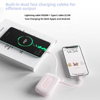 Vente directe d'usine, ultra mini, 20000 mAh, capacité puissante, batterie externe portable, charge rapide 22,5 W, batterie externe