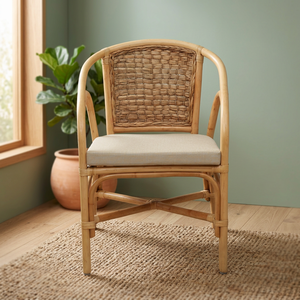 Hot Selling Abyan Rattan <b>Armchair</b> Tufted Design Premium Quality Comfortable Seat for Bedroom Hotel Garden for Home Furniture - Product Image 3