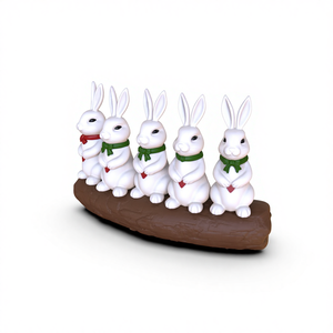 थोक अनुकूलित वाटरप्रूफ पर्यावरण अनुकूल हस्तनिर्मित रेसिन खरगोश बगीचे के लिए बगीचे के ईस्टर सजावट आउटडोर पशु - Product Image 1