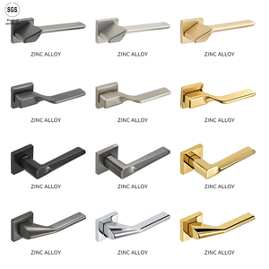 Tối Giản Phong Cách Châu Âu Cao Cấp Sang Trọng Màu Đen Màu Xám Hiện Đại Nội Thất Phòng Vuông Màu Đen Cửa Xử Lý Kẽm Cửa Xử Lý - Product Image 4