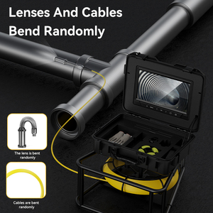 Sonda Industriale Professionale Semi-Rigida IP67 da 10 Pollici 148 °   Telecamera d'Ispezione <span class=keywords><strong>per</strong></span> Tubi e Fogne con 8 LED, Video Full HD, Strumento Endoscopico - Product Image 6