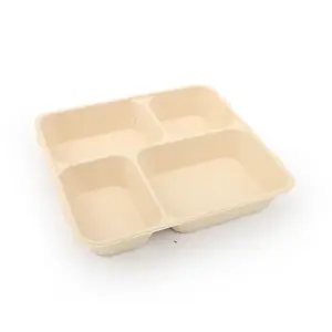 Restaurant To Go Supplies Disposable Lunch Take Away Box Compartment Takeaway Box Fast Food Tray 3 4 5 Free Rectangle OEM ODM