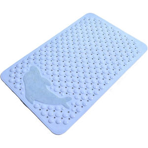New Design Bathtub Shower <b>Mats</b> Extra <b>Long</b> Non-Slip Rubber <b>Bath</b> <b>Mat</b> Shower Massage <b>Mat</b> with Drainage Hole Strong Suction Cup - Product Image 1