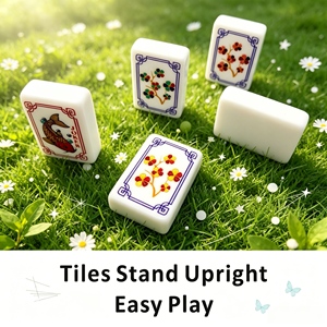 USA Standard <b>Mahjong</b> Tile <b>Set</b> 160 Tiles Full <b>Set</b> Classic Portable Plastic <b>Mahjong</b> Game for 4 Players - Product Image 2
